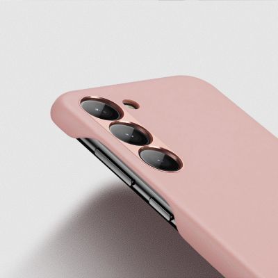 7. Dux Ducis Grit Hülle für Samsung Galaxy S23+ elegante Hülle aus Kunstleder rosa