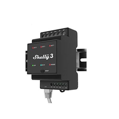4. Shelly „Pro 3“ Smart Switch WLAN- und LAN-Switching-Laufwerk 3 x 16 A