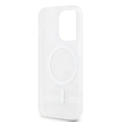 7. DKNY IML Checkered Mono Pattern & Printed Stripes MagSafe-Hülle für iPhone 14 Pro – Beige