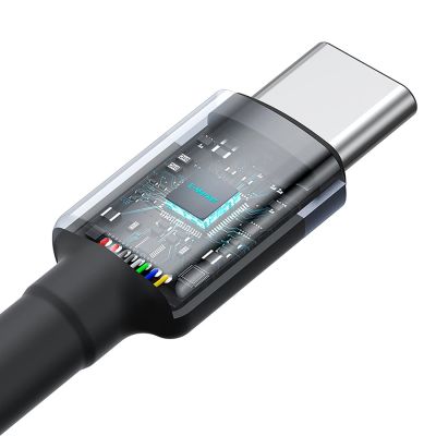 6. Baseus Cafule USB-C / USB-C-Kabel 100W 1 m - rot-schwarz und schwarz-grau (2 Stk.)