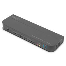 Digitus KVM-Switch, 4-Port, 4K 60 Hz, 4 x DP-Eingang, 1 x DP/HDMI-Ausgang