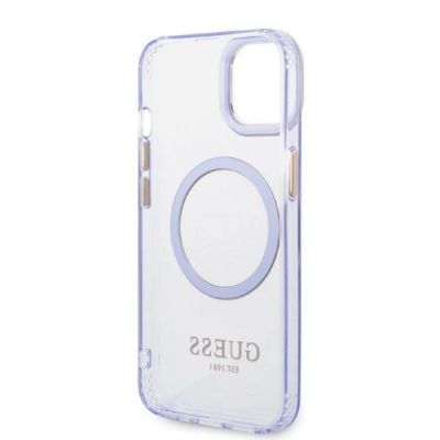 7. Ratet Guess , GUHMP14SHTCMU iPhone 14 6,1" lila/lila Hartschale Gold Outline Translucent MagSafe