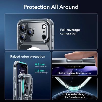 3. ESR Classic Hybrid MagSafe + Panzerglas-Set für iPhone 17 Pro - Klar