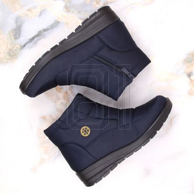 4. News W EVE437B marineblaue Schneestiefel mit Keilabsatz