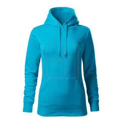 2. Malfini Cape Free W MLI-F1444 türkisfarbenes Sweatshirt
