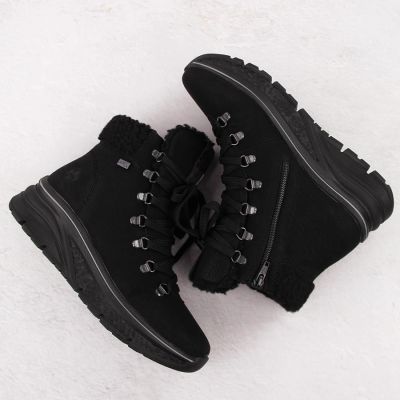 39. Wasserdichte, gefütterte Damen-Trekkingschuhe in Schwarz Rieker 48034-00