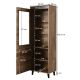 4. NORD Vitrine 60x38x182,5 Eiche Wotan/Anthrazit