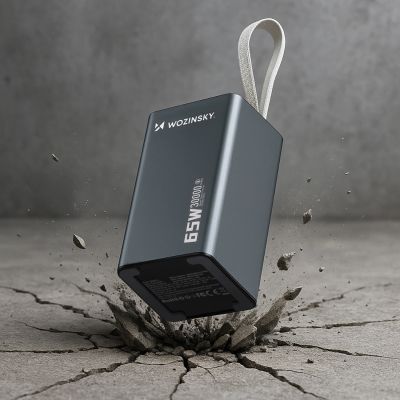 10. Powerbank Wozinsky K65+ 65W 30000mAh 2x USB-C, 1x USB-A 65W - grau