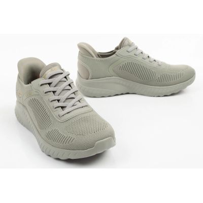 6. Skechers Bobs Squad Damen-Sneaker zum Hineinschlüpfen, olivgrün