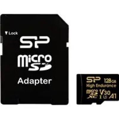 3. Silicon Power microSDXC High Endurance 128GB V30 + Adapter