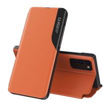 Eco Leather View Case booktype case schutzhülle aufklappbare hülle Samsung Galaxy A72 4G orange