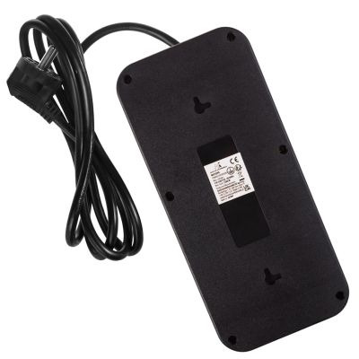 3. MACLEAN Steckdosenleiste, Verlängerungskabel mit 6 Steckdosen + 4 USB-Anschlüssen, 110–240 V Wechselstrom, 50/60 Hz, max. 2,1 A, 2500 W, 1,5 m, Schwarz, MCE389 B