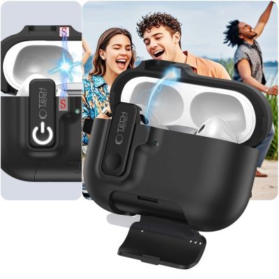9. Tech-Protect Slim Hook Hülle für AirPods Pro 3 – Schwarz