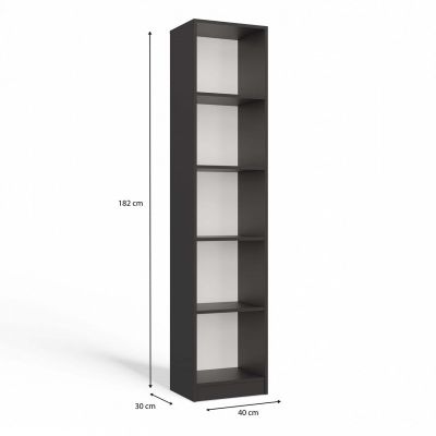 6. Bücherregal 40 cm Anthrazit