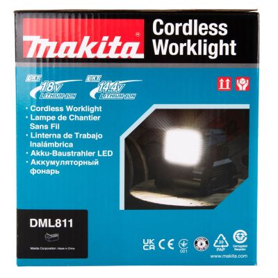 18. Makita LED-Lampe 18V/14,4V DML811 1800lx/3000lm mit Netzteil