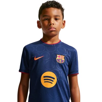 4. Nike FC Barcelona Auswärtstrikot für Kinder, Marineblau II6713 498