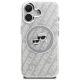 3. Karl Lagerfeld IML Glitter Karl & Choupette Heads Logo MagSafe iPhone 16 Hülle - Grau