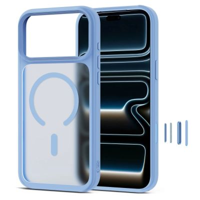 2. Tech-Protect Magmat Magsafe CC Hülle für iPhone 18 Pro Max / 17 Pro Max – Hellblau matt