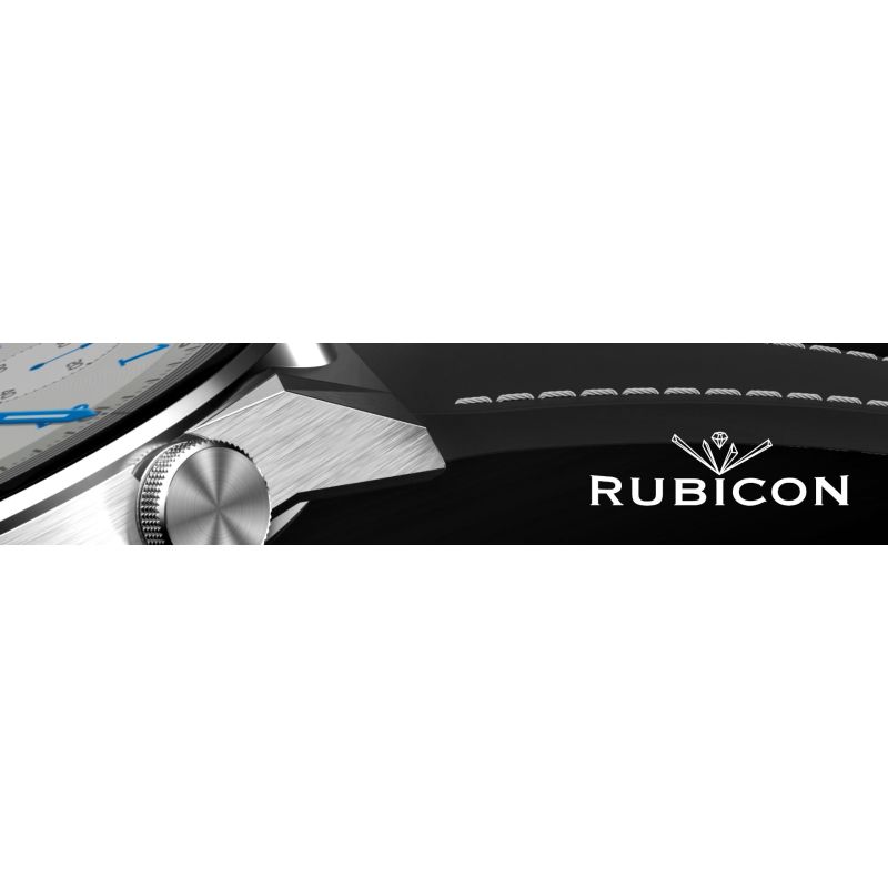 15. Rubicon RNCE99 Smartwatch aus schwarzem Metall und Silikon SMARUB194