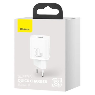 5. Baseus Super Si 1C Schnellladegerät USB Typ C 30W Power Delivery Quick Charge weiß (CCSUP-J02)