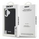 8. DKNY Plain Silver Logo MagSafe Hülle für iPhone 16 – Schwarz