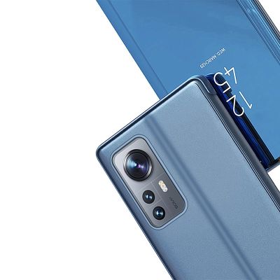 7. Clear View Case Cover für Xiaomi 12 Lite blaue Flip-Cover
