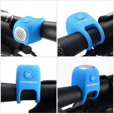 7. Rockbros CB1709BU elektronische Fahrradklingel – blau