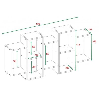4. BILBAO 7.0 Wandregale, Mattweiß
