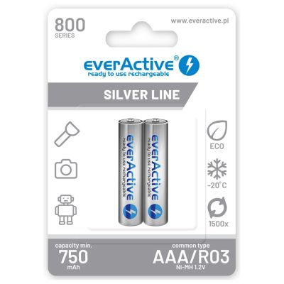 EVERACTIVE AAA-Batterien 800 mAh - 2 Stück EVHRL03-800