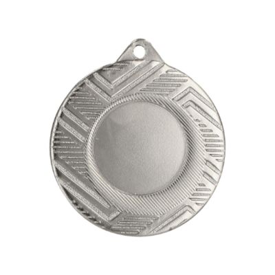 Allgemeine silberfarbene Medaille mit Platz für ein 25-mm-Emblem – Stahlmedaille