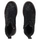 5. Schwarze Damen-Ankle-Boots aus Leder mit Keilabsatz und Blumenmuster, Filippo DBT6452