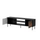 2. EF CORTINA TV-Schrank 180x40x60 schwarz/walnuss