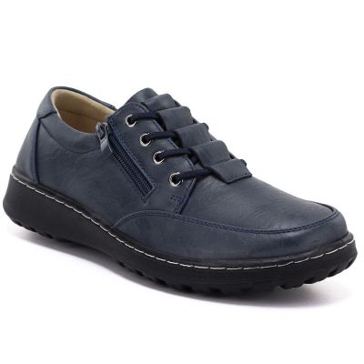 Bequeme Damenschuhe mit Reißverschluss, marineblau, Potocki TO90407