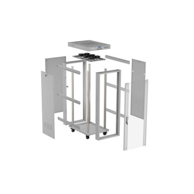 7. LANBERG Standschrank 19" 42U 600x1000 GRAU