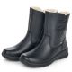 8. Rieker Z7172-00 Wasserdichte, bequeme schwarze Damen-Ankle-Boots aus Leder