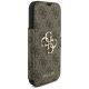 4. Guess Book 4G Metall-Logo-Hülle für iPhone 18 Pro / 17 Pro – Braun