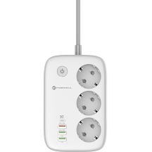 Forcell F-Energy Steckdosenleiste 3x Schuko, USB-C 30W, 3x USB-A QC3.0 PD WiFi Tuya 2500W 10A