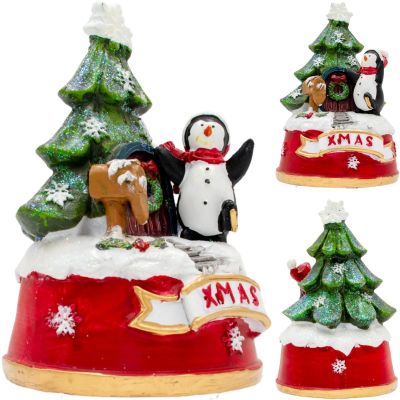 20. Weihnachtsdekoration mit spielenden Pinguinen