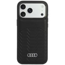 Audi GT MagSafe-Hülle aus Kunstleder für iPhone 18 Pro Max / 17 Pro Max – Schwarz