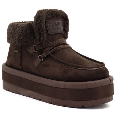 Wasserdichte Damen-Schneestiefel mit Plateau, braun, Big Star UU274214