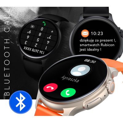 5. Herren-Smartwatch RUBICON RNCF12 Titan/Orange SMARUB245