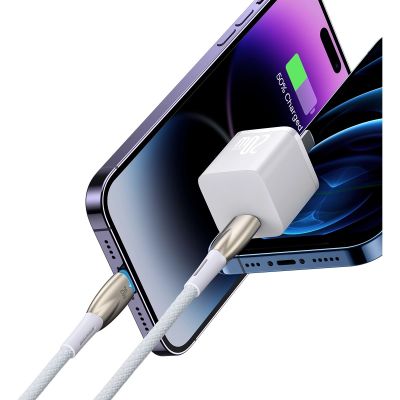8. Baseus CADH000002 Lightning – USB-C PD-Kabel 20 W 480 Mbit/s 1 m – Weiß