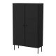PALAZZO BIS Vitrine 100x39x166 schwarz matt
