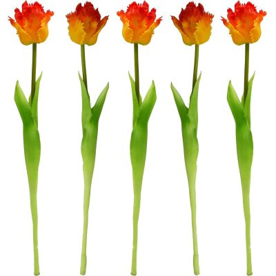 9. Orangefarbene Tulpe, 38 cm, naturgetreue Frühlingsdekoration