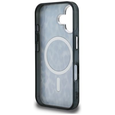 7. Karl Lagerfeld IML MagSafe-Hülle mit Leopardenmuster für iPhone 16 – Schwarz