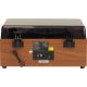 4. Denver MRD-52 Retro-Stereoanlage mit Plattenspieler aus hellem Holz