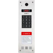 Laskomex CP-2533NR-040 Schlankes vertikales Audiopanel, Edelstahl, mit RFID-Lesegerät und LÄNGERER Mieterliste (kompatibel mit dem Modul KAM3-1)