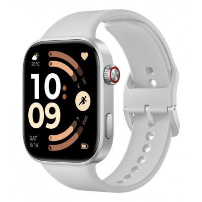 2. Xiaomi Redmi Watch 6 | Smartwatch | GPS (Satellit) | AMOLED | 2,07 Zoll | Wasserdicht | Silbergrau
