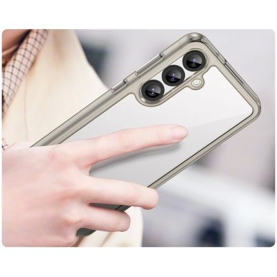5. Outer Space Case Silikonhülle mit Gelrahmen für Samsung Galaxy S25+ – Transparent und Schwarz