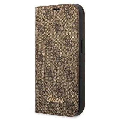 Guess GUBKP14XHG4SHW iPhone 14 Pro Max 6,7 "braun / braunes Buch 4G Vintage Gold Logo
